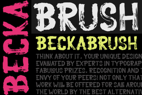 Becka Brush: A Bold Display Font for Creative Branding