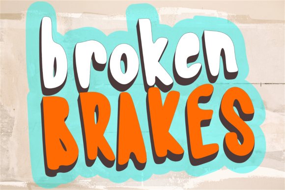Broken Brakes Font for Creative Projects and Branding