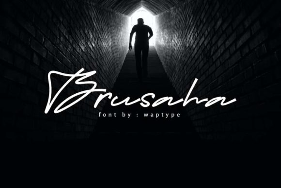 Brusaha Font for Handmade Projects and Elegant Designs