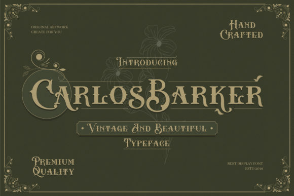 Carlos Barker: A Vintage Display Font for Bold Branding