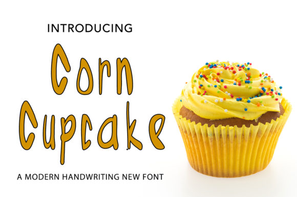 Corn Cupcake Font for Joyful Editorial Design