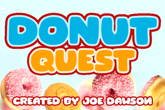 Donut Quest: A Playful Display Font for Digital Creativity