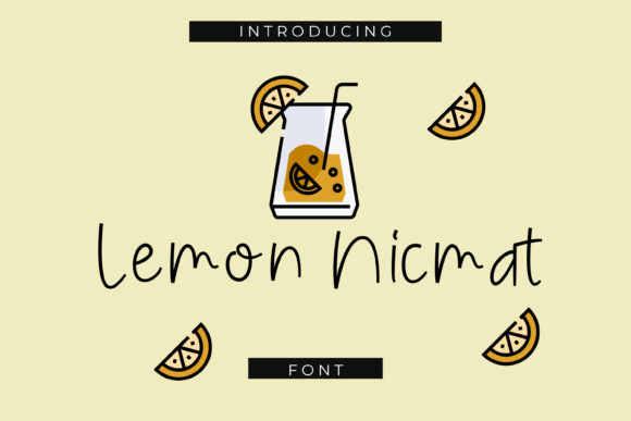Lemon Nicmat Display Font for Handmade Creations