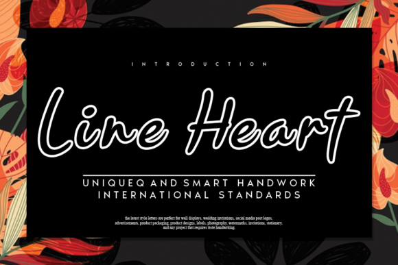 Line Heart Font for Joyful Campaign Designs