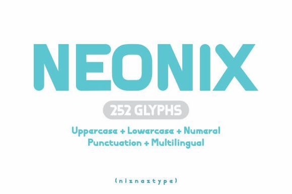 Neonix: A Modern Display Font for Bold Branding