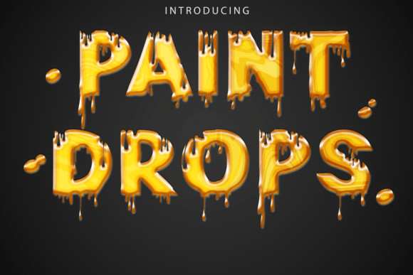 Paint Drops: A Bold Display Font for Creative Makers
