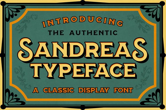 Sandreas: A Vintage-Inspired Display Font for Editorial Design