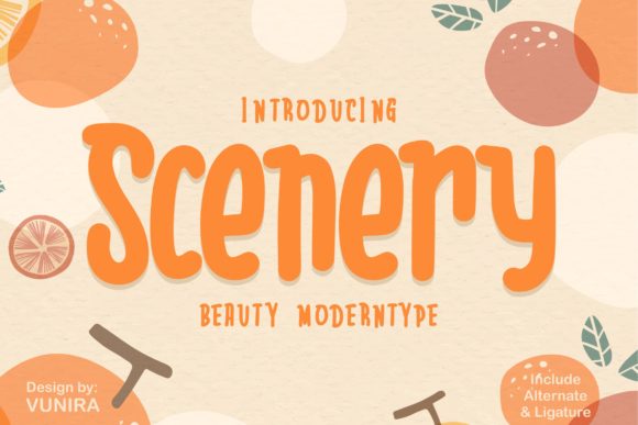 Scenery: A Quirky Display Font for Creative Branding